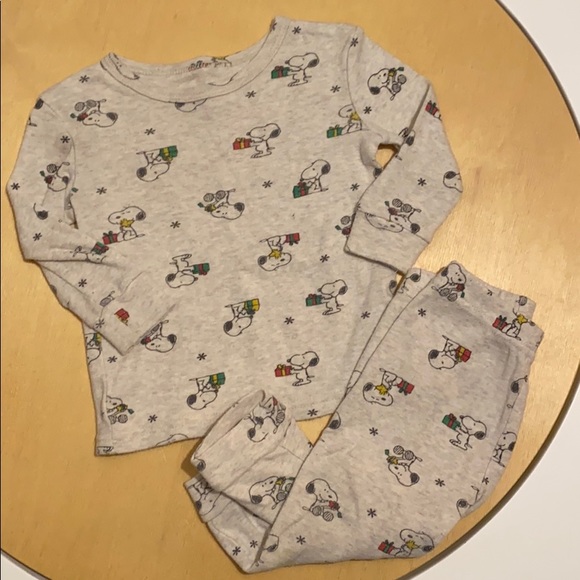 GAP Pajamas Peanuts Snoopy Baby Gap Holiday Pajamas Poshmark